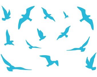 Flying Birds Stencil