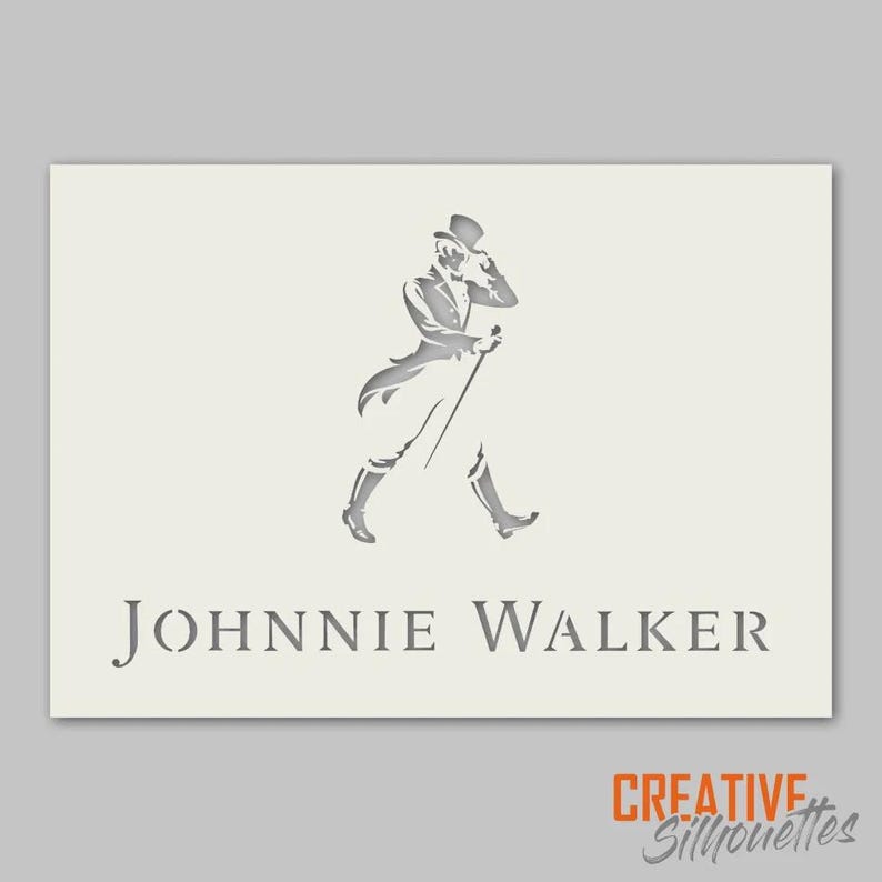 Johnnie Walker Whiskey Stencil --- 190 micron mylar image 2