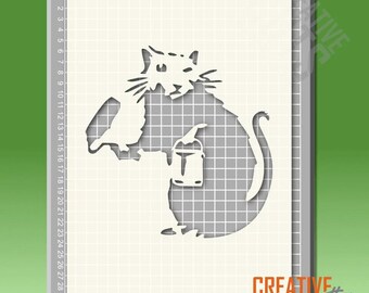 Plantilla de rata de Banksy --- mylar de 190 micras