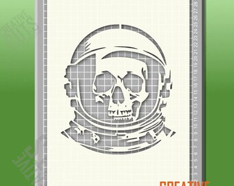 Plantilla de calavera de astronauta --- mylar de 190 micras