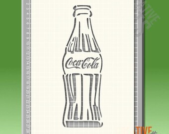 Plantilla retro de botella de Coca-Cola --- Mylar de 190 micras