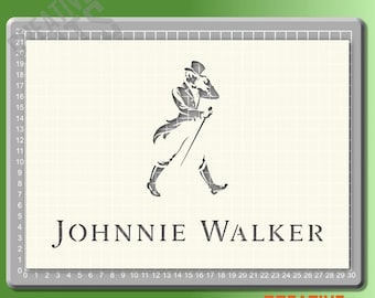Plantilla de whisky Johnnie Walker --- mylar de 190 micras