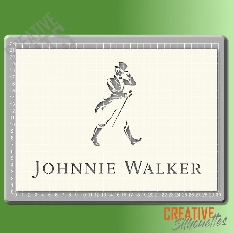 Johnnie Walker Whiskey Stencil --- 190 micron mylar image 1