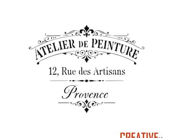 Plantilla Atelier de Peinture Shabby Chic