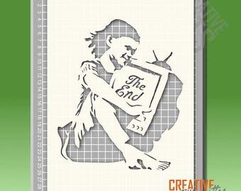 Plantilla de Banksy "The End Girl" --- Mylar de 190 micras
