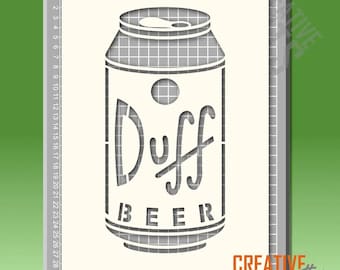 Plantilla para lata de cerveza Duff --- Mylar de 190 micras