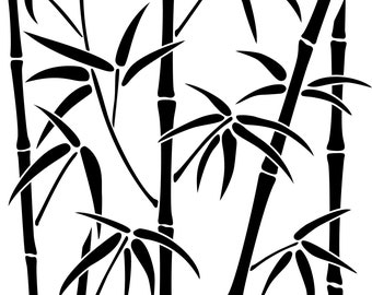 Bamboo Mylar Stencil: Reusable Craft Template
