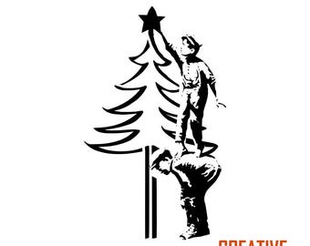 Banksy Christmas --- SVG Cut file