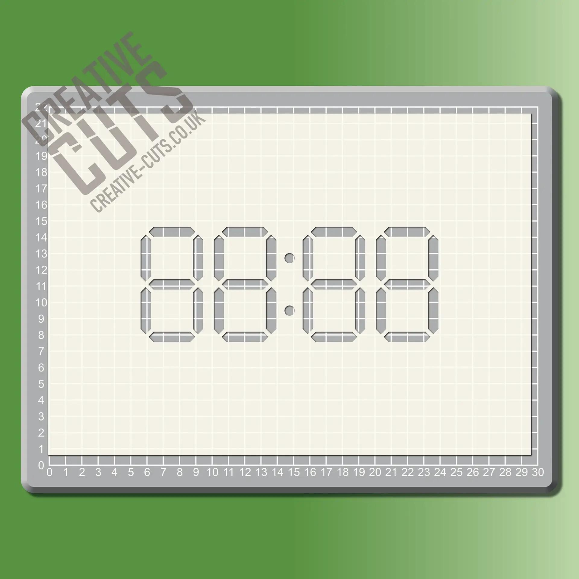 Digital Clock Template Stencil --- 190 Micron Mylar - Etsy UK