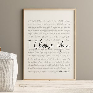 Wedding Song Lyrics Print Framed Wall Art Lyrics Poster Gift For Her Anniversary Gift For Music Lover Custom Song Downloadable Print