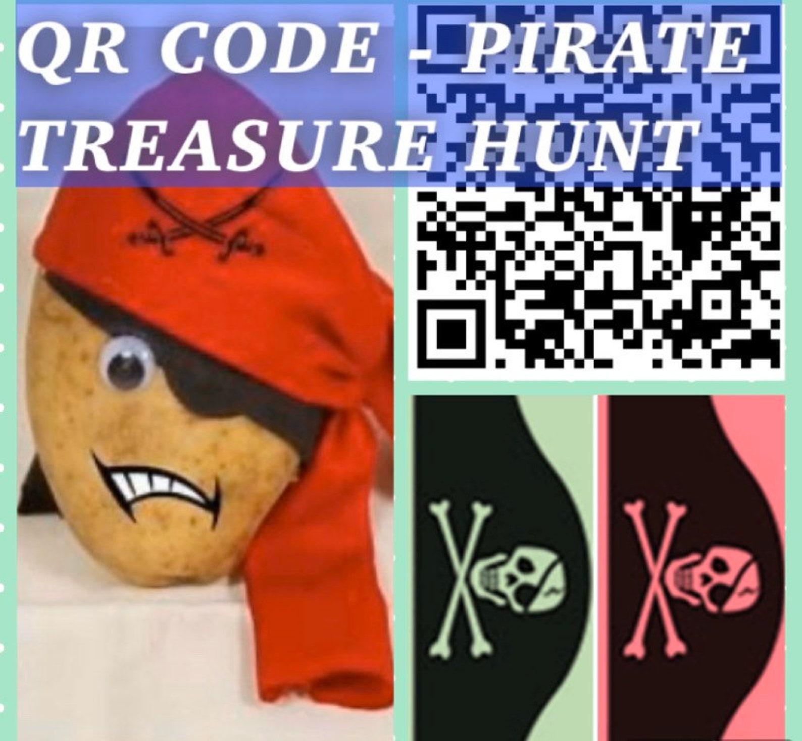 QR Code Pirate Treasure Hunt Etsy