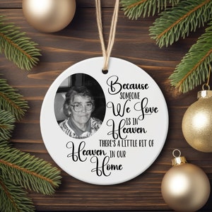 Memorial Ceramic Ornament, In Loving Memory Christmas Gift, Christmas Stockings Ornament, Keepsake Ornament
