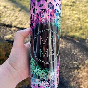 Mother's Day Tumbler, Mom Tumbler, Sublimation Tumbler, Coffee Lovers,  mama travel cup, 20oz tumbler, Sunflower leopard tumbler