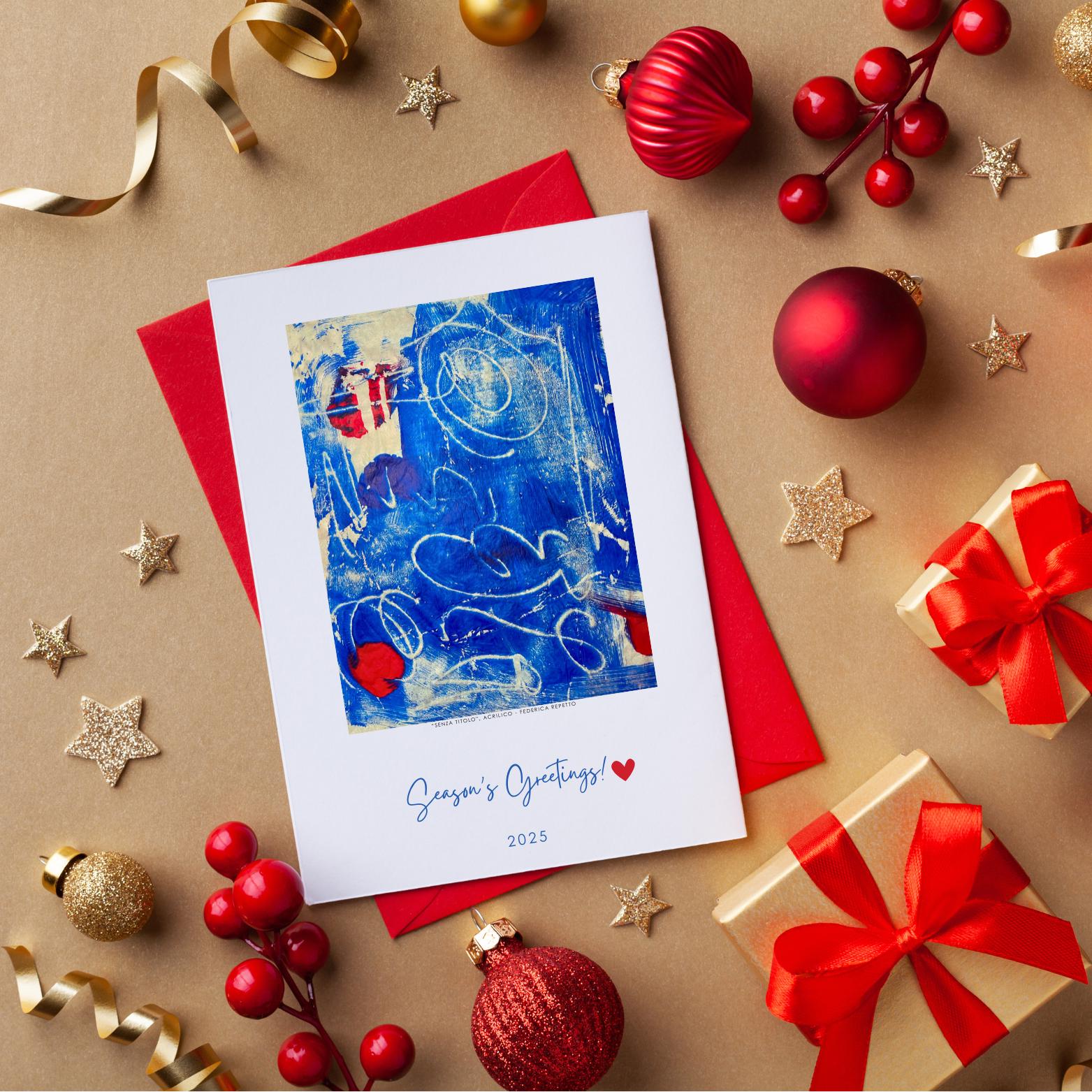 Biglietto Di Natale 3D Per Nipote E Partner: Un Augurio Speciale Con Glitter E Scena Tradizionale