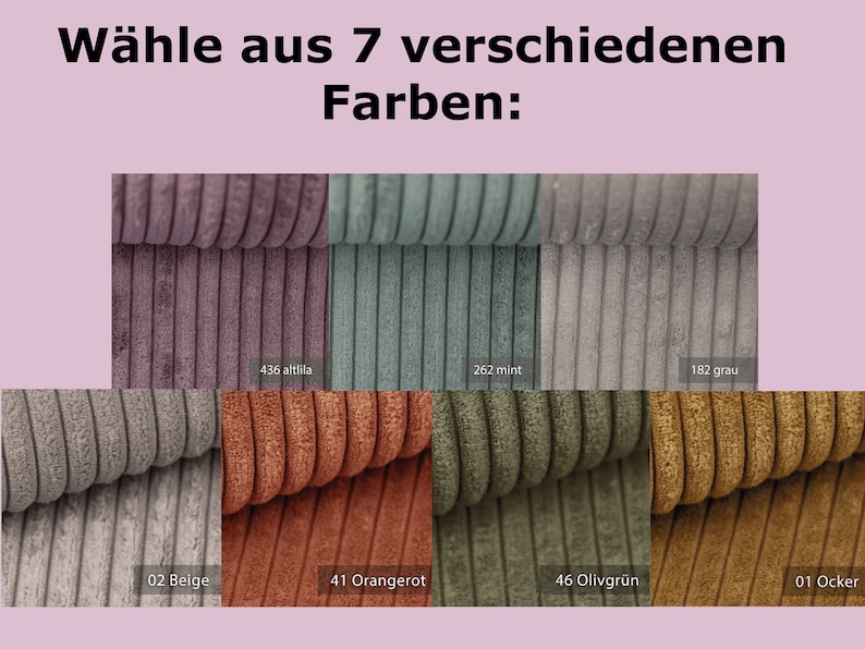 Cord Kissen Bezug: Handgenähte Breitcord Kissenbezüge Boho-Chic Sofakissen in vielen Größen und Farben Bild 4