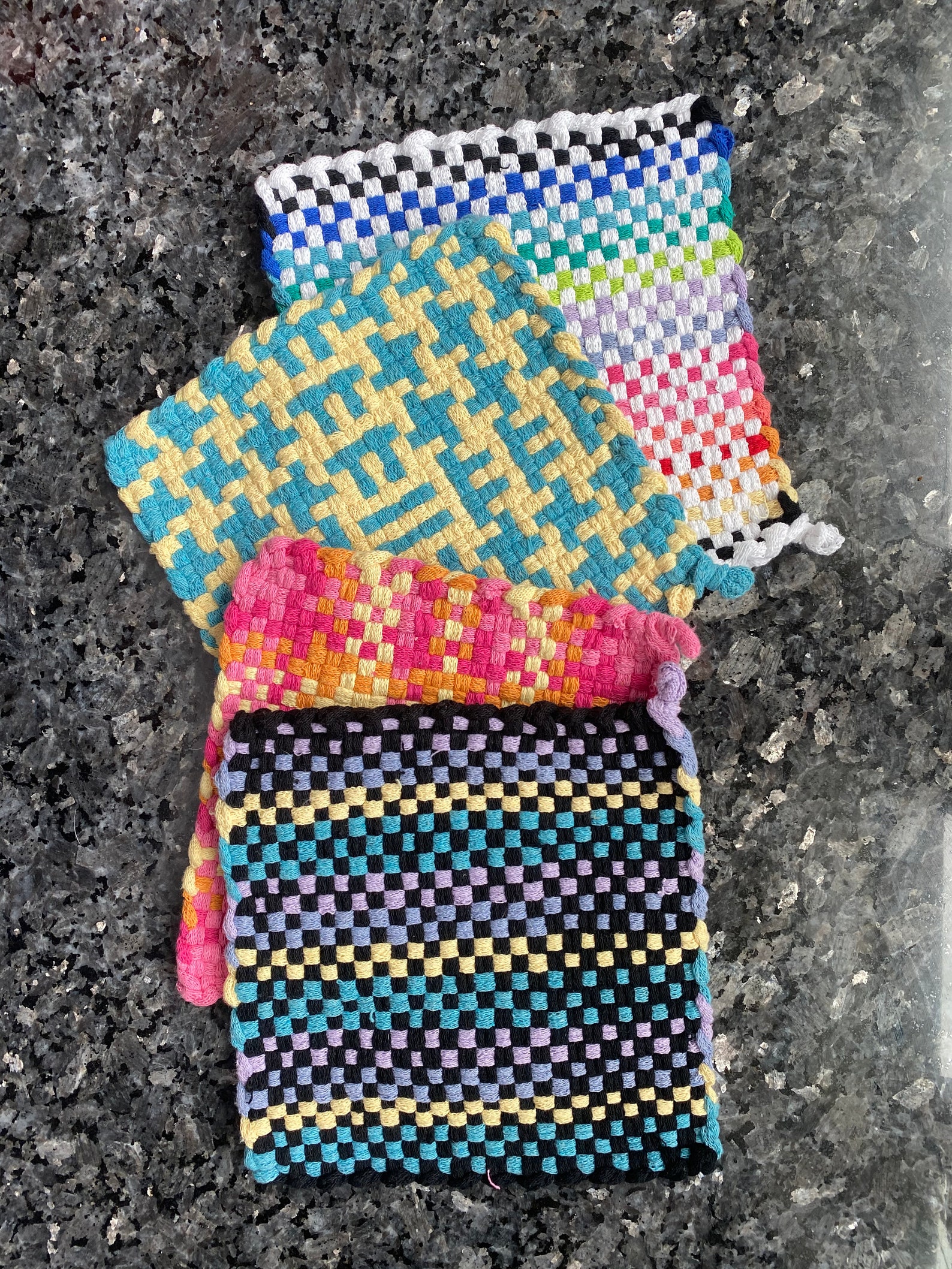 Large Handwoven Potholder With Hook any Design Any Color Etsy