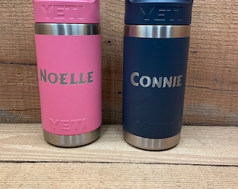Custom Engraved Yeti 12oz Rambler Jr - Kids Water Bottle with Straw