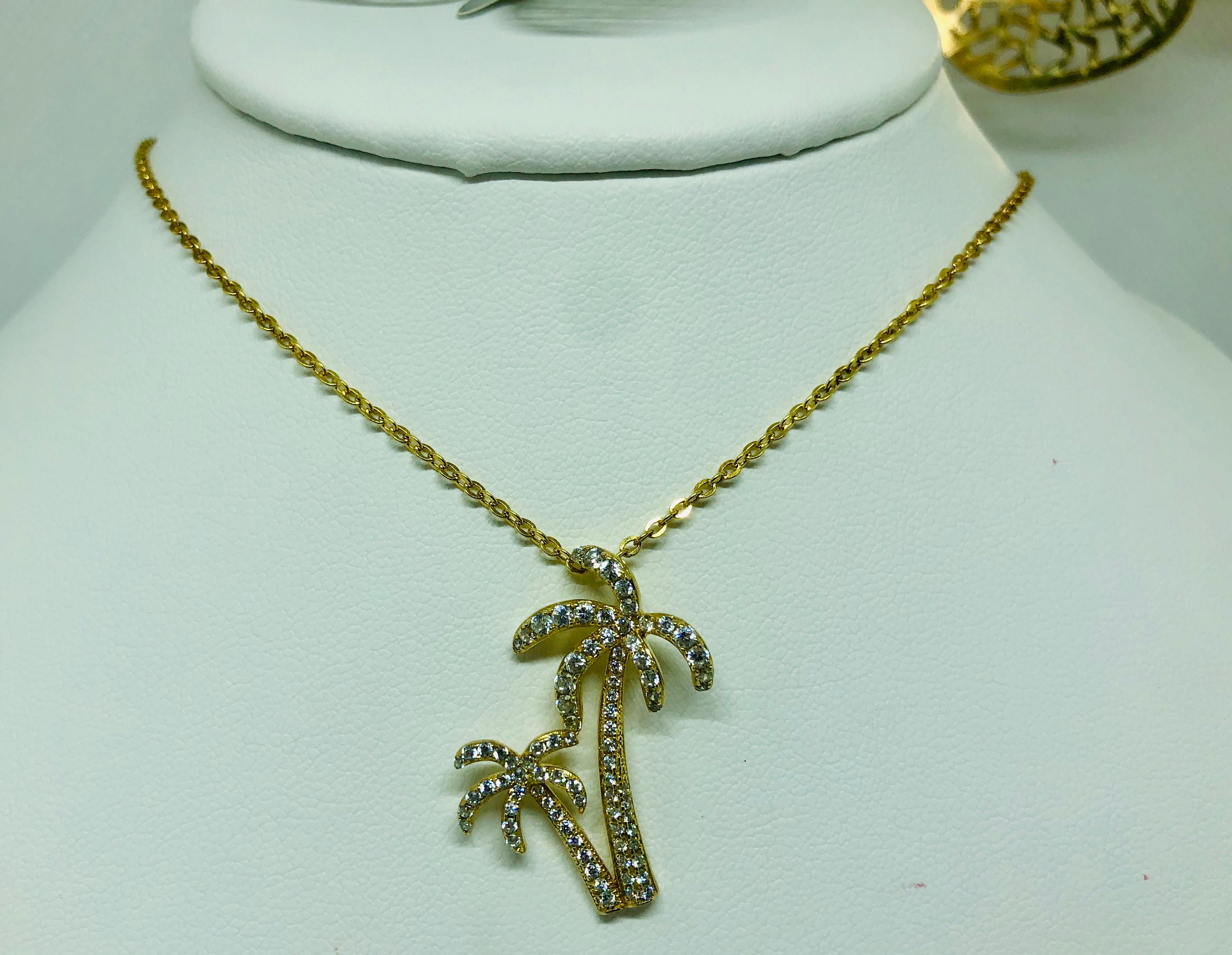 Palm Tree Pendant Etsy