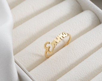 Name Ring Silver Personalized Gifts for Her Bridesmaids Gifts Mothers Day Gifts - USA