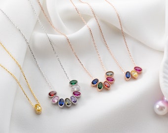 Family Birthstone Necklace - Personalized Gifts for Her -  Mothers Day Gifts