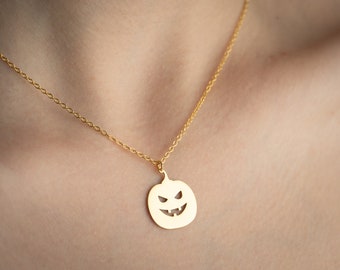 Halloween Necklace - Dainty Ghost Charm Necklace - Ghost Pendant Necklace - Minimalist Ghost Jewelry - Gifts for Kids - Christmas Gifts