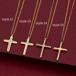 Cross necklace-Christmas Gifts-Gifts for girls-Mothers day gift for her-Grandma Gift Cross Charm-Catholic Cross jewelry-Baptism-Family Gift