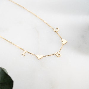 Gold Custom Letter Necklace Silver Initial Necklace Personalized Letter Necklace Mothers Day Gift Christmas Gift Mom Gift image 10