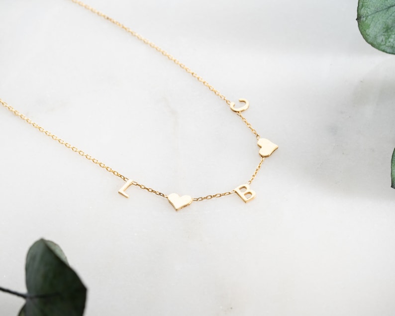 Gold Custom Letter Necklace Silver Initial Necklace Personalized Letter Necklace Mothers Day Gift Christmas Gift Mom Gift image 10