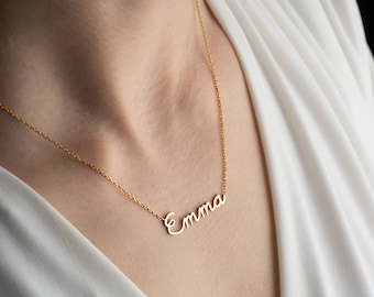 Custom Name Necklace, Gold Name Necklace, Silver Personalized Necklace, Mama Necklace