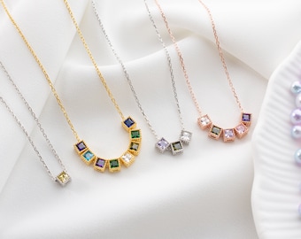 Mothers Day Gifts Family Birthstone Necklace Christmas Gifts Personalized Gifts for Her - USA