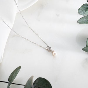 pearl initial necklace