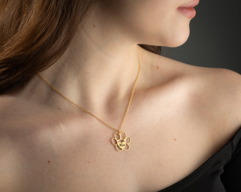 dog paw print necklace