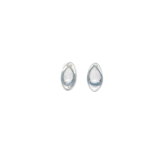 Metallic Blue and White Of Clear Resin UV Minimalist Jewels, Geometric Earrings Stud, Christmas Gifts For Her
