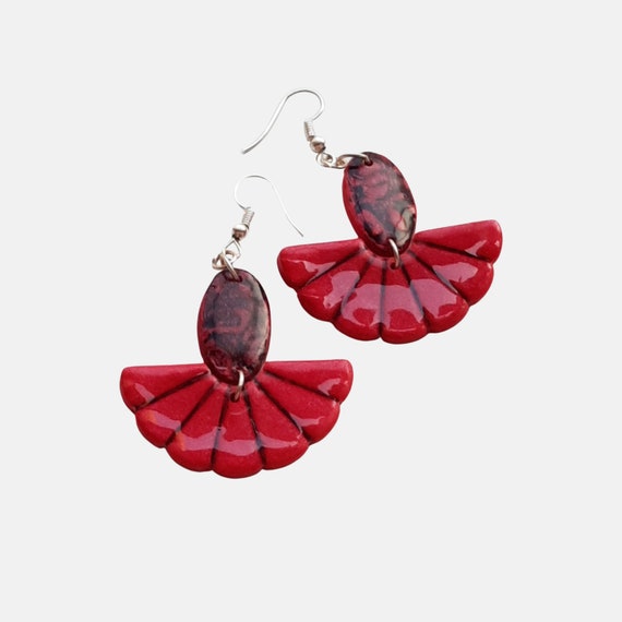 Cheerful ballerina red earrings - Holiday gift ideas - Earrings for the woman who loves to dance