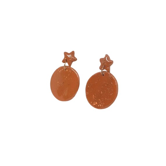 Geometric Minimalist Stud Earrings for a Modern Woman, Clay Earrings, Fall Outfit Earrings, Dangle Earrings