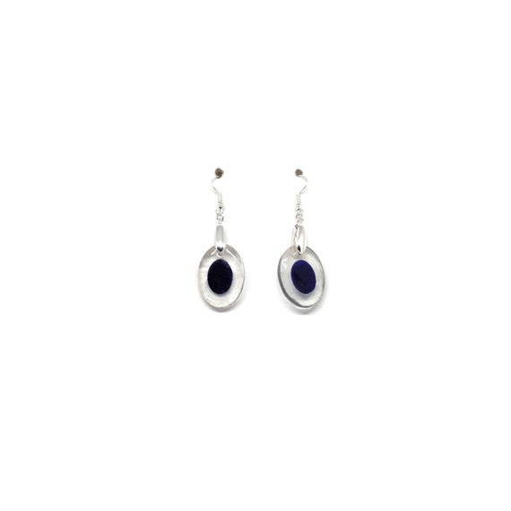 Lightweight Modern Earrings with Oval Drop Clear Resin