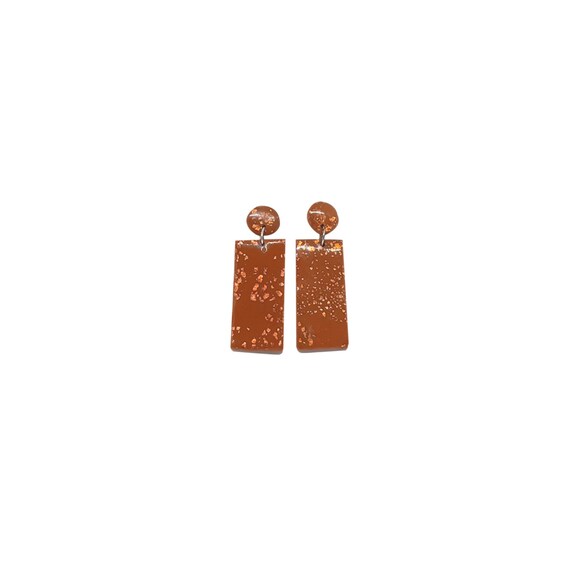 Minimalist Stud Earrings, Geometric Shapes Clay Stud Earrings, Dangle Earrings by PiArtesanales