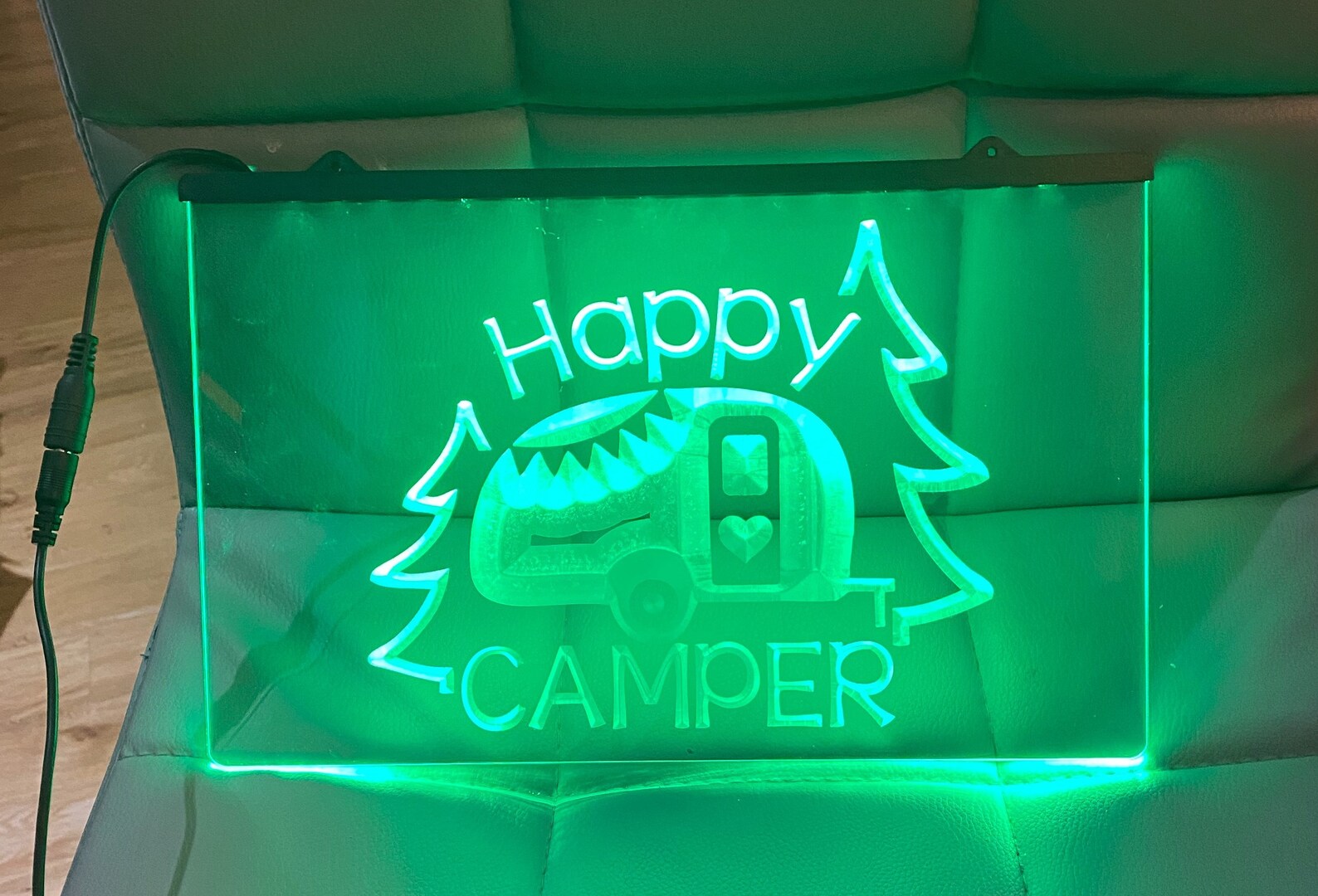 Happy Camper LED Neon Sign Illuminated Caravan Signs Campervan - Etsy