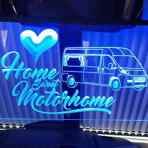 Van Conversion Motorhome Illuminated LED Sign Neon Lights Camper Campervan Decor Vanlife