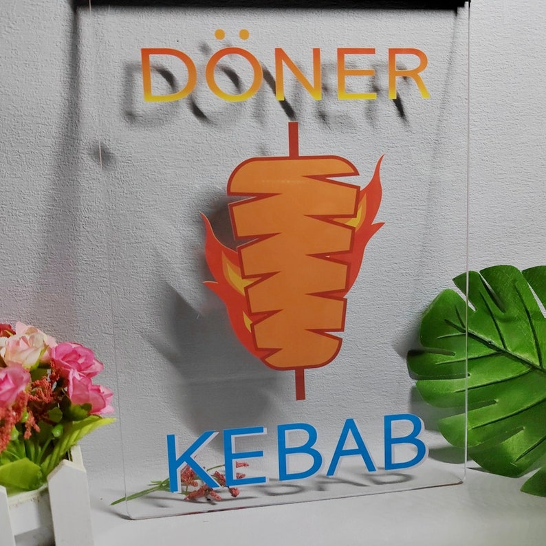 Doner Kebab Printed LED Neon Illuminated Sign for Shop or Restaurant - Etsy