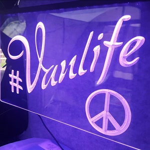 Van Life it Illuminated LED Neon Sign Lights Campervan Caravan Décor
