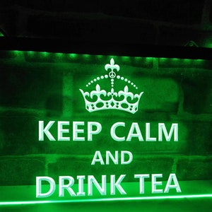 Keep Calm and Drink Tea Funny LED Neon Illuminated Sign Home Decor Light Funny Décor Bar Lights Slogan Signs Kitchen lamp