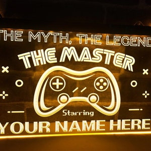 Gaming Master Gepersonaliseerde verlichte led-neonreclame voor gameroom, gameroomverlichting, gamerborden, gameroomverlichting, custom neon