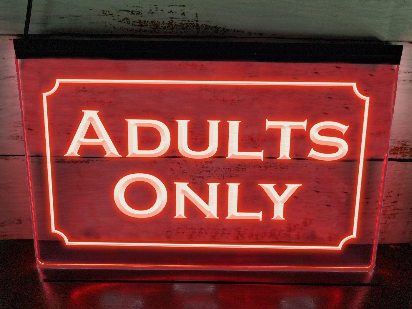 Adults Only LED Neon Sign Illuminated Bondage Décor Adult Lights ...