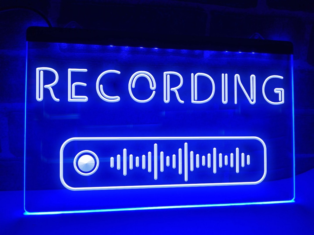 Recording Illuminated LED Neon Sign Studio Décor Home Bar Lights DJ ...