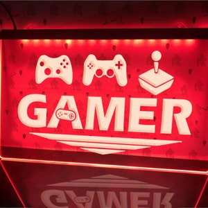 All Round Gamer LED Neon Illuminated Sign Game Room Decor Gaming Light Bedroom Lights Gameroom