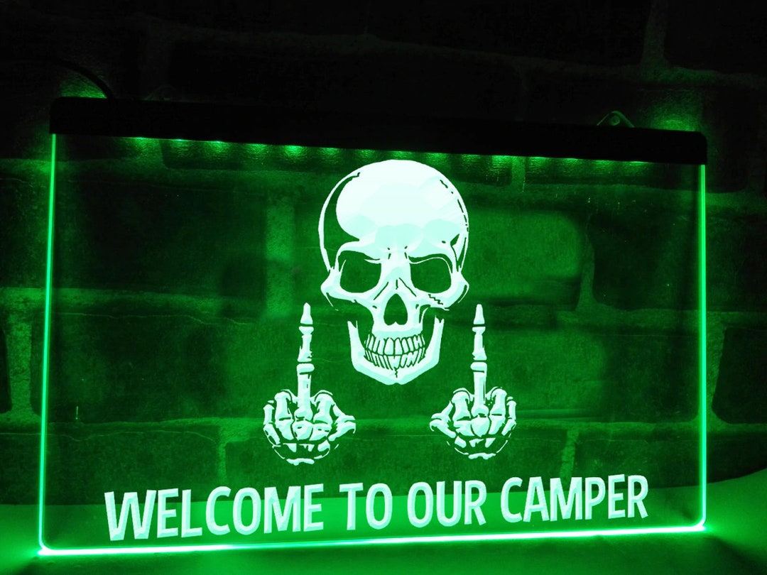 Welcome to Our Camper Funny Illuminated LED Neon Sign Lights Campervan ...