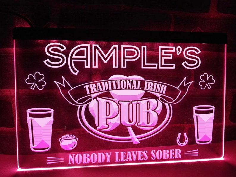 CUSTOM Neon LED Bar Sign Beer Light Home Pub QUALITY Window Display Personalised 