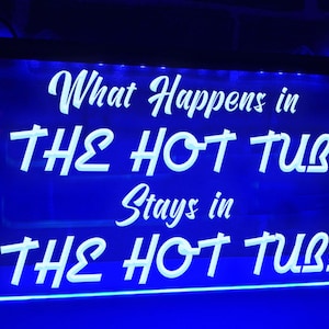 Was passiert in der Hot Tub bleibt in der Hot Tub LED Neon beleuchtet Zeichen Spa Dekor Jacuzzi Licht