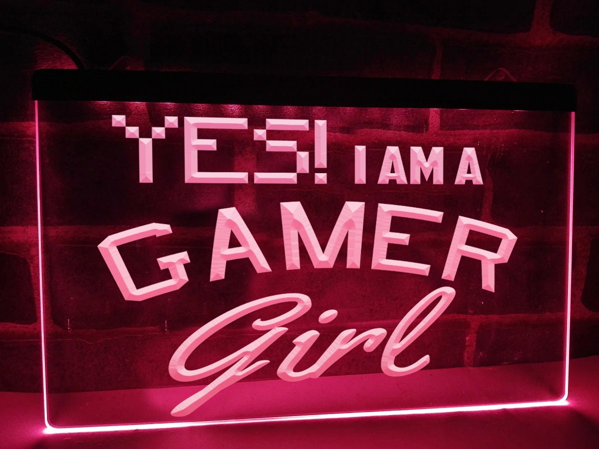 Yes I Am a Gamer Girl Illuminated LED Neon Game Room Sign Etsy UK